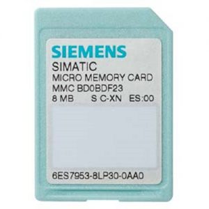 6ES7953-8LP31-0AA0 | Siemens | SIMATIC S7, Micro Memory Card for S7-300/C7/ET 200, 8 MB